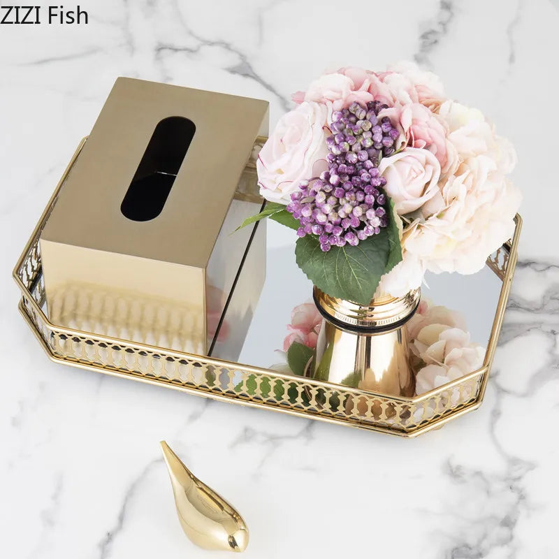 Afralia™ Metal Tissue Box: Elegant Storage for Living Room, Coffee Table, or Desktop