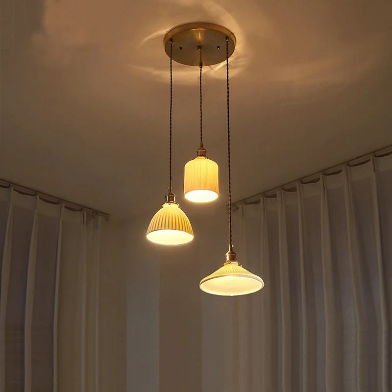 Afralia™ Glass LED Pendant Lights: Modern Nordic Hanging Lamp for Home Dining & Bar.