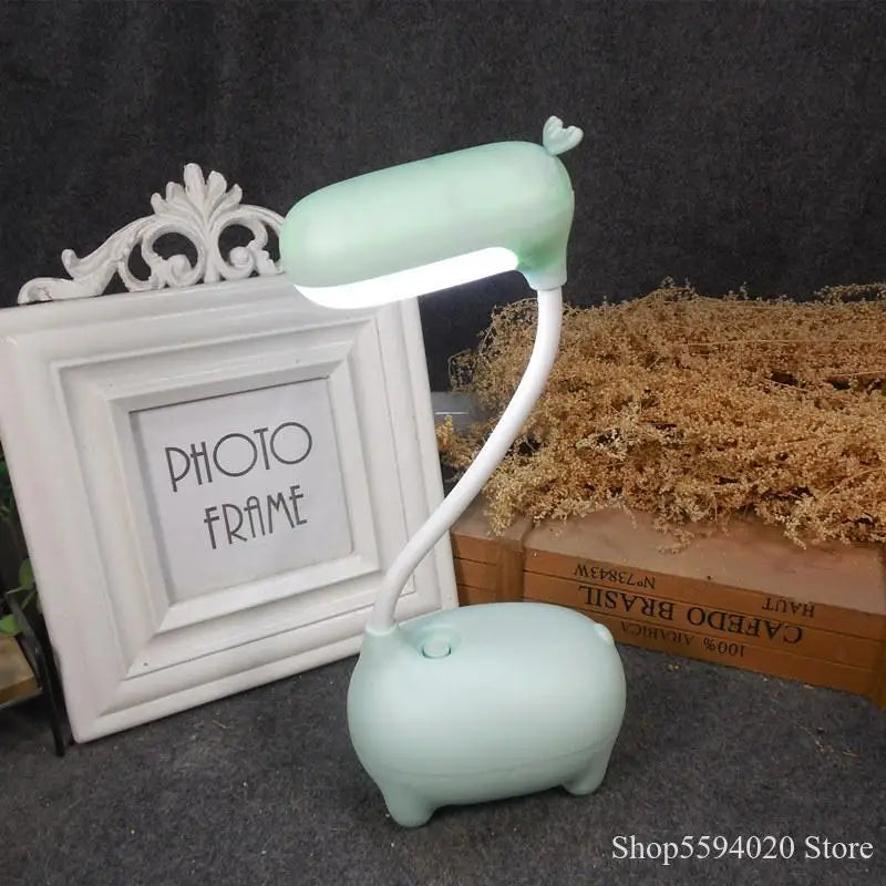 Afralia™ Elk Night Lamp: Cute Animal LED Desk Lamp for Children's Bedroom