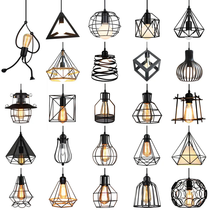 Afralia™ Industrial LED Pendant Ceiling Light for Home Living Room Kitchen Decor