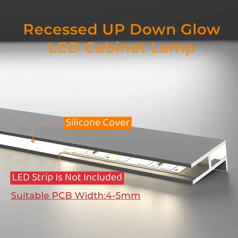 Afralia™ LED Cabinet Layer Lamp: Ultra-Thin Aluminum Profiles, Up Down Backlight, 18mm Board.