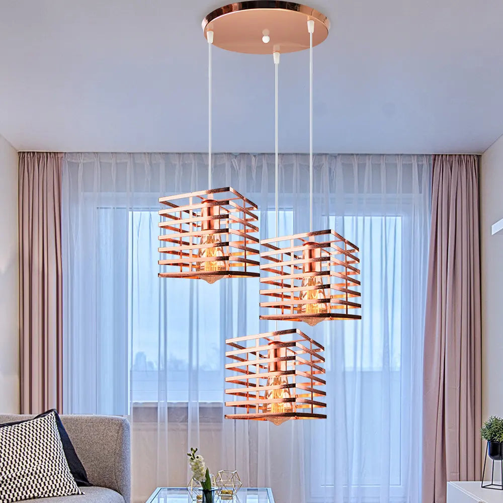 Afralia™ Industrial Vintage LED Pendant Light for Home Living Room Decor