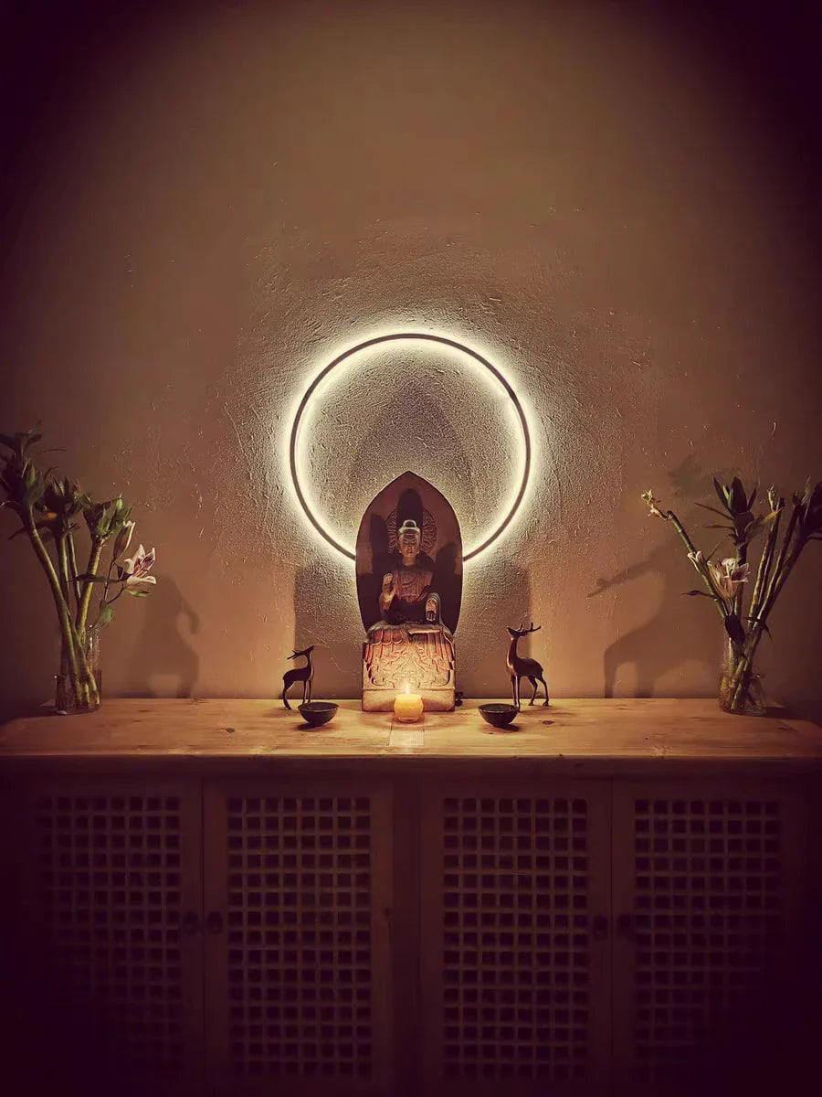 Afralia™ LED Ring Wall Lamp: Minimalist Living Room Decor & Atmosphere Light