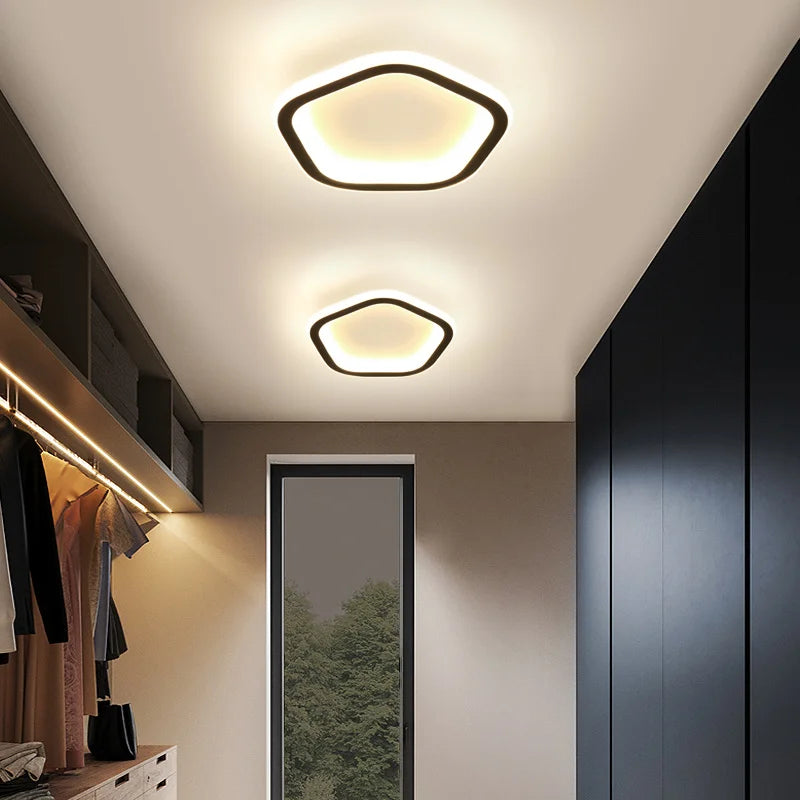 Afralia™ Modern Round LED Aisle Lamp for Indoor Corridor Ceiling Lights Kitchen Foyer White