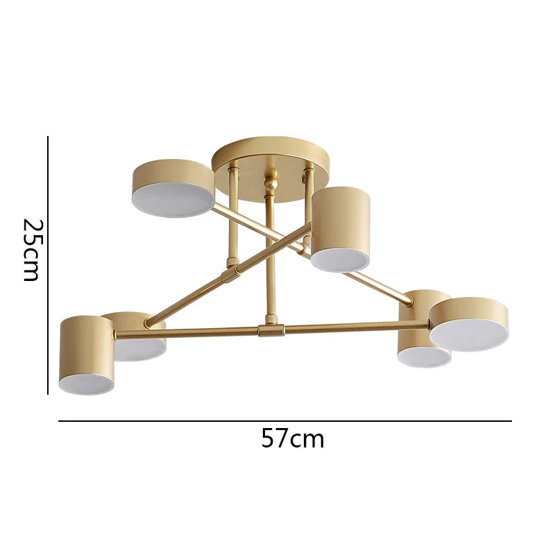 Afralia™ Nordic LED Ceiling Light Multiple Lamp Base for Living Room Bedroom Dining AC220V