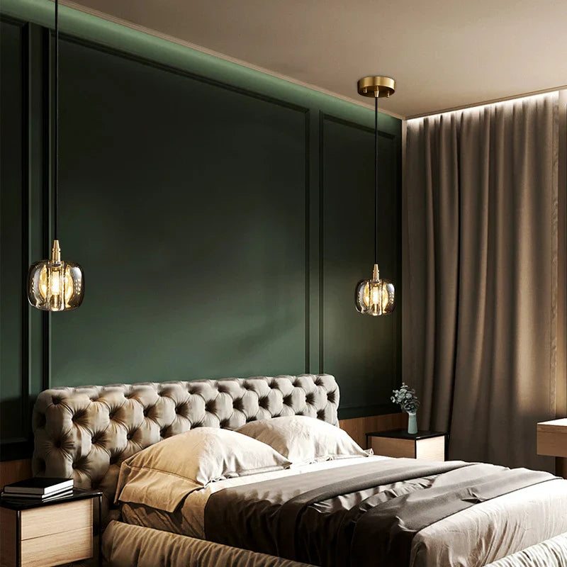 Afralia™ Rotating Chandelier All Copper Luxury Pendant Lamp