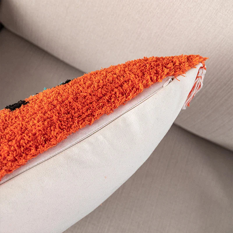 Afralia™ Orange Big Eyes Lumbar Pillowcase 30X60CM for Bed Sofa Home Decor