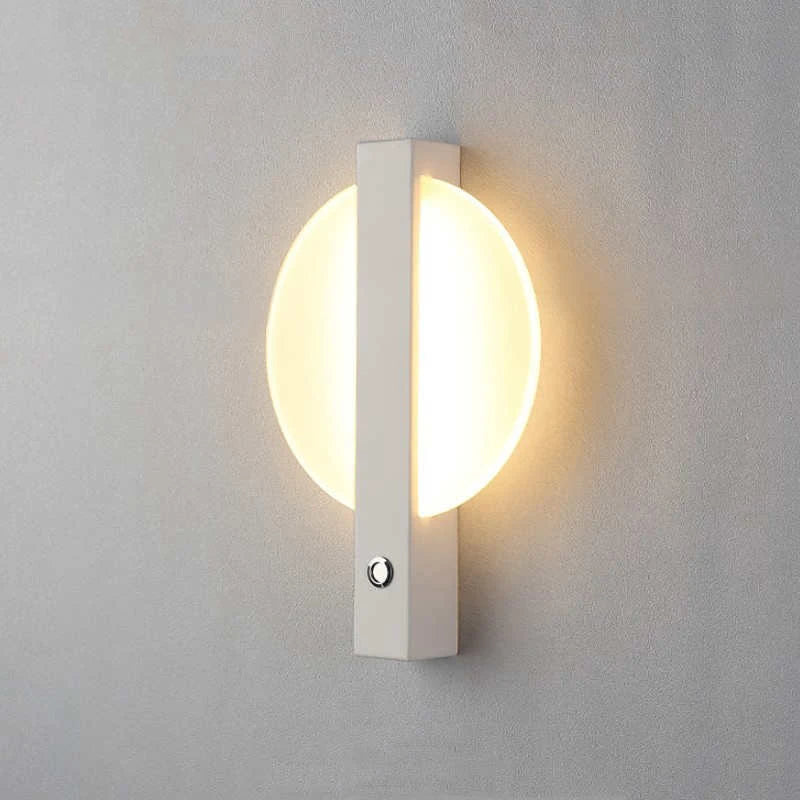 Nordic Modern Round LED Wall Lamp 7W for Bedroom Living Room Afralia™ Sconce