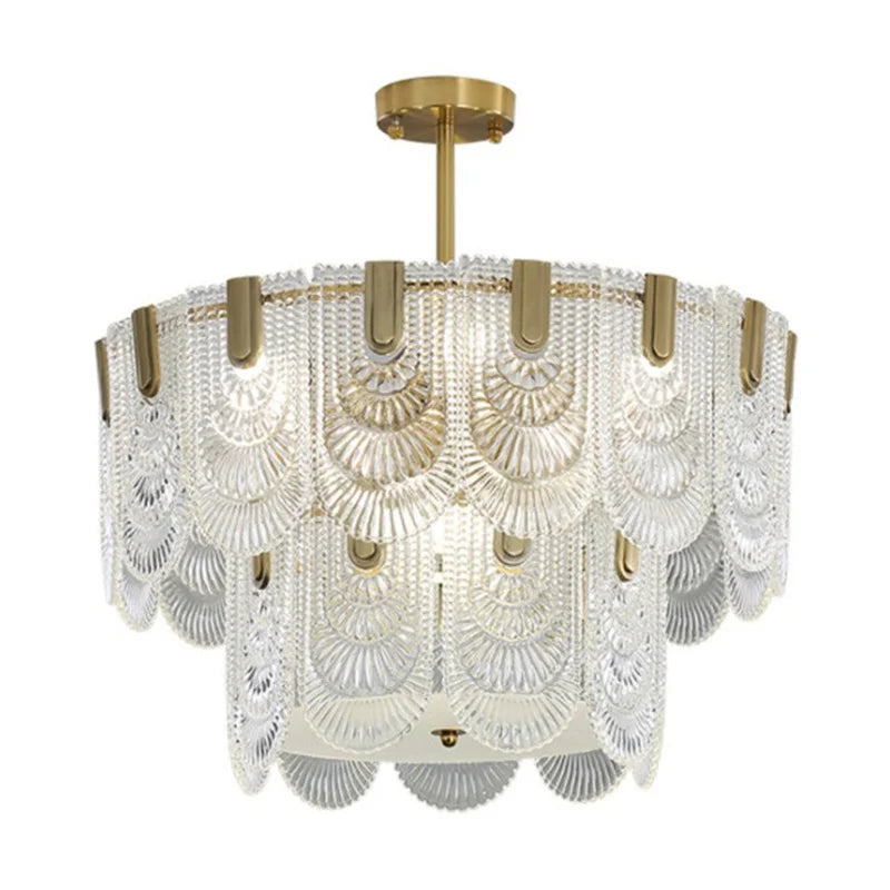 Afralia™ Art Glass Chandelier: Elegant Luxury Lighting for Living, Dining & Bedroom Rooms