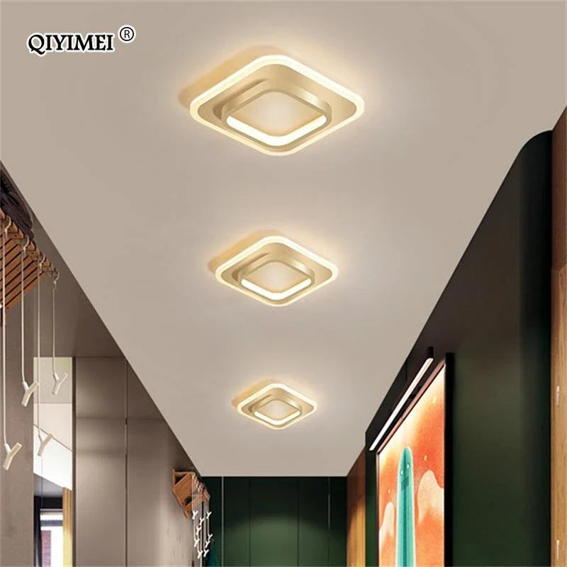 Afralia™ LED Ceiling Lights for Bedroom Kitchen Modern Round Square Lighting Fixtures