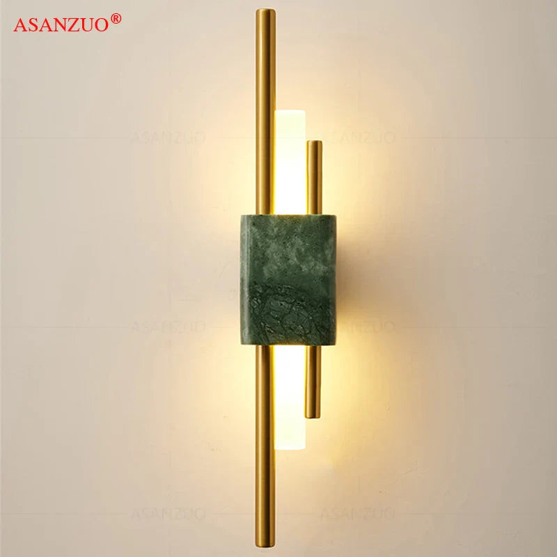 Afralia™ Minimalist Marble Wall Lamp for Living Room and Bedroom