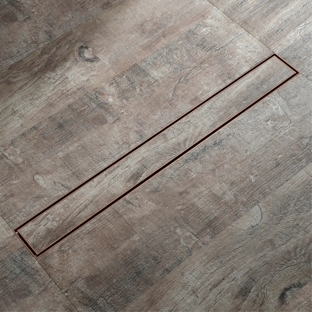 Afralia™ 60cm Rose Gold Bathroom Floor Drain Strainer, Deodorant Conceal Shower Drain