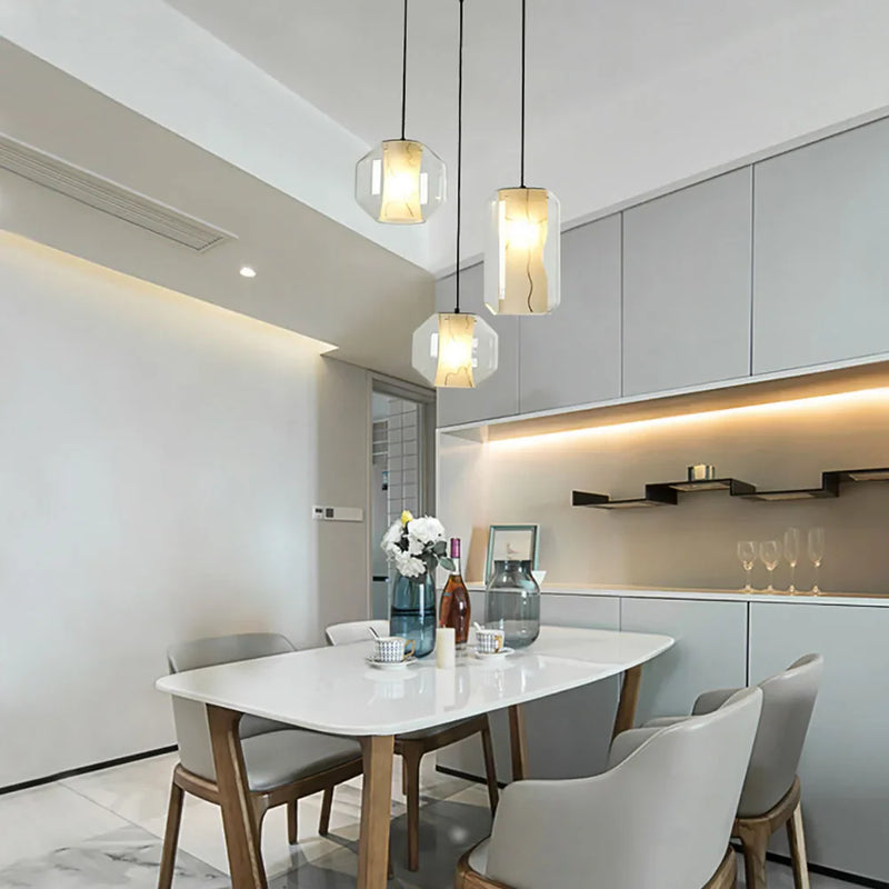 Afralia Modern LED Glass Pendant Lights for Dining Hall, Restaurant, and Hotel Lighting