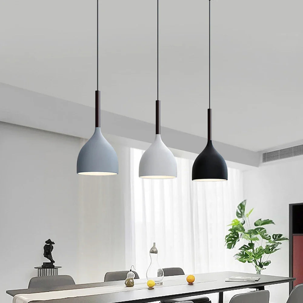 Afralia™ Modern LED Pendant Light for Living Room Kitchen Dining Minimalist Nordic Fixture