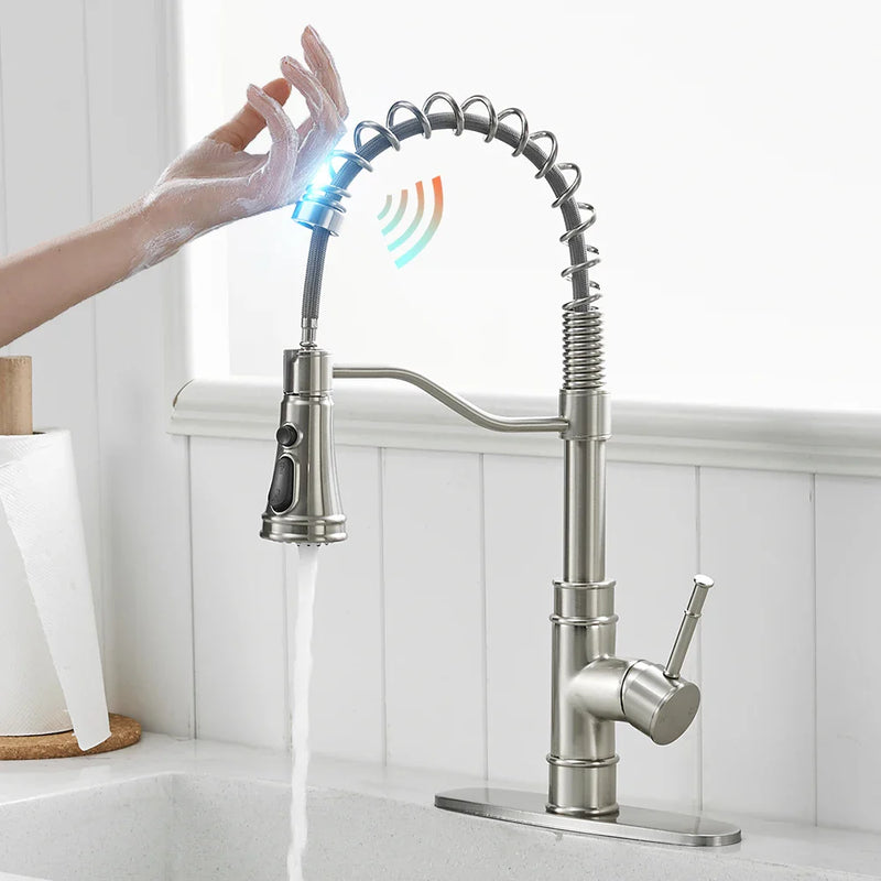 Afralia™ Touch Sensor Kitchen Faucet Rotating Sink Mixer, Smart Water Tap WF-1116