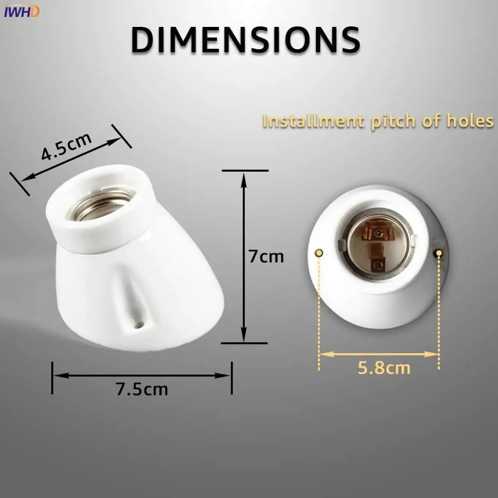 Afralia™ Ceramic E27 Lamp Holder Socket Fitting Vintage Base for Table Light