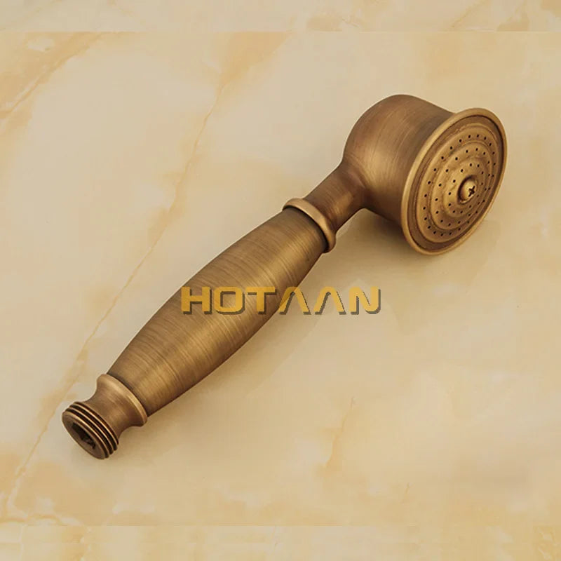 Afralia™ Antique Brass Hand Held Shower Head Kit for Bathroom Wall Mount