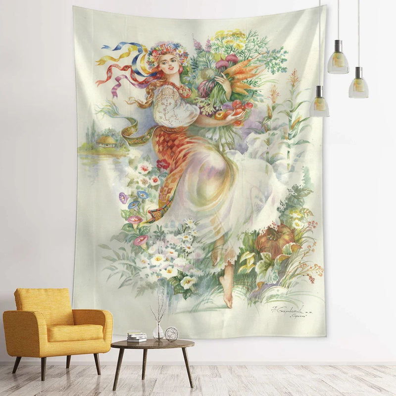 Afralia™ Forest Tapestry - 3D Printed Polyester Wall Hanging for Bohemian Home Decor