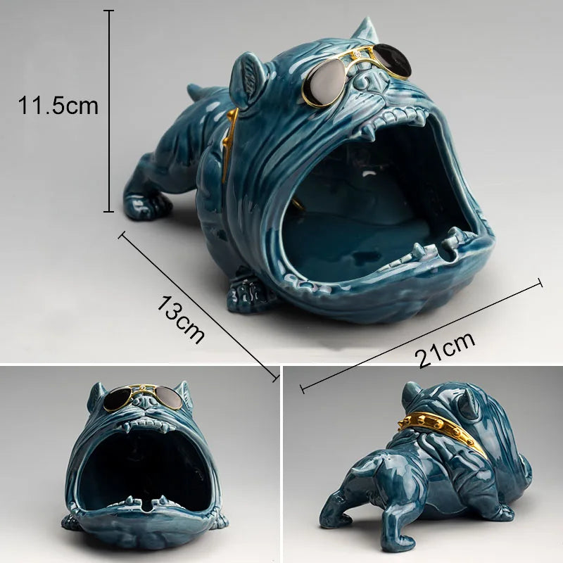 Afralia™ Cartoon Dog Ashtray | Creative Animal Resin Home Decor Gift