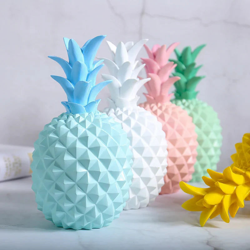 Afralia™ Pineapple Piggy Bank Miniature Figurine Money Box Home Decor