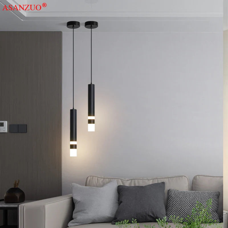 Afralia™ LED Pendant Light for Restaurant Coffee Bar Living Room Bedside - Modern Minimalist Design