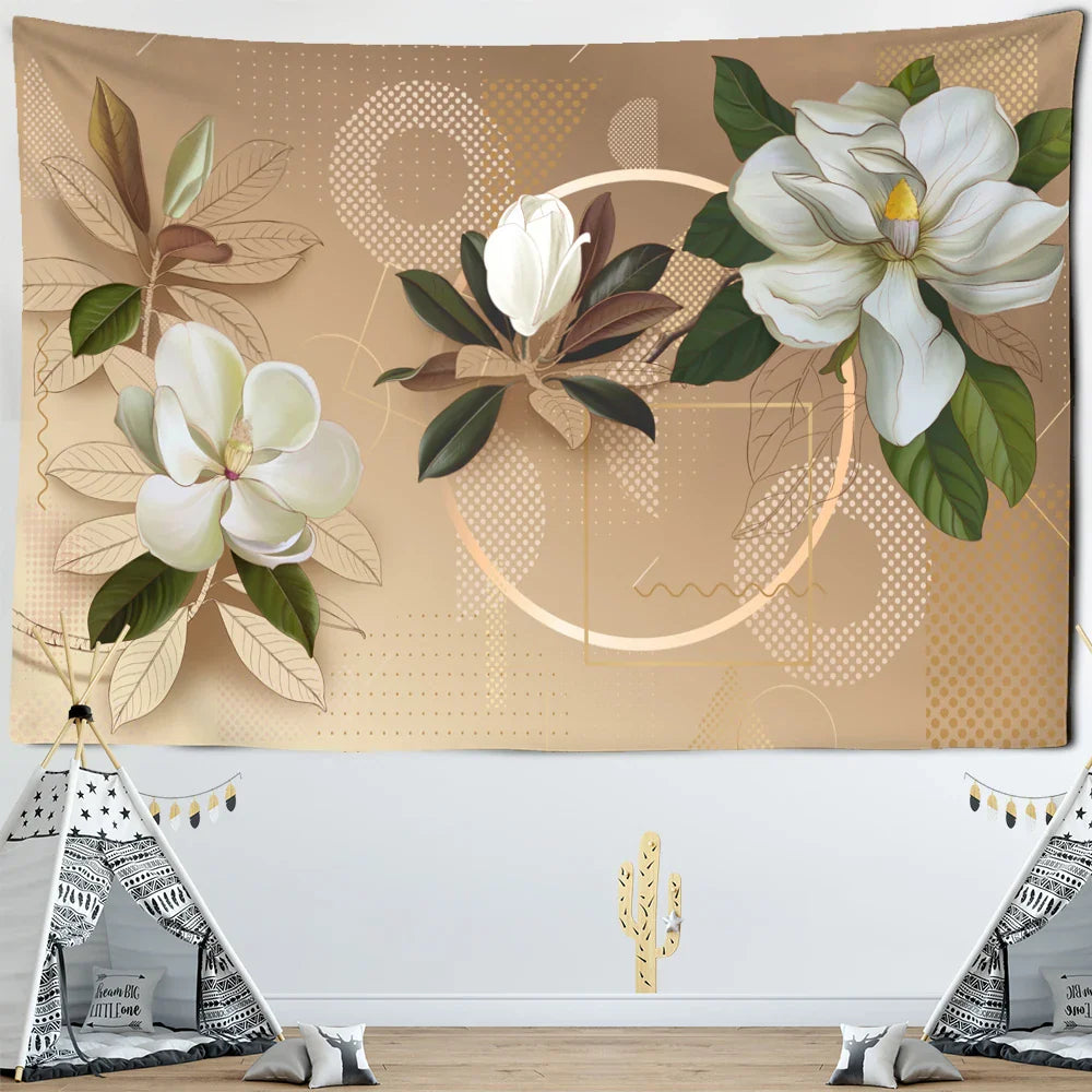 Afralia™ PlantFlower Tapestry Wall Hanging: Bohemian Hippie Room Decor