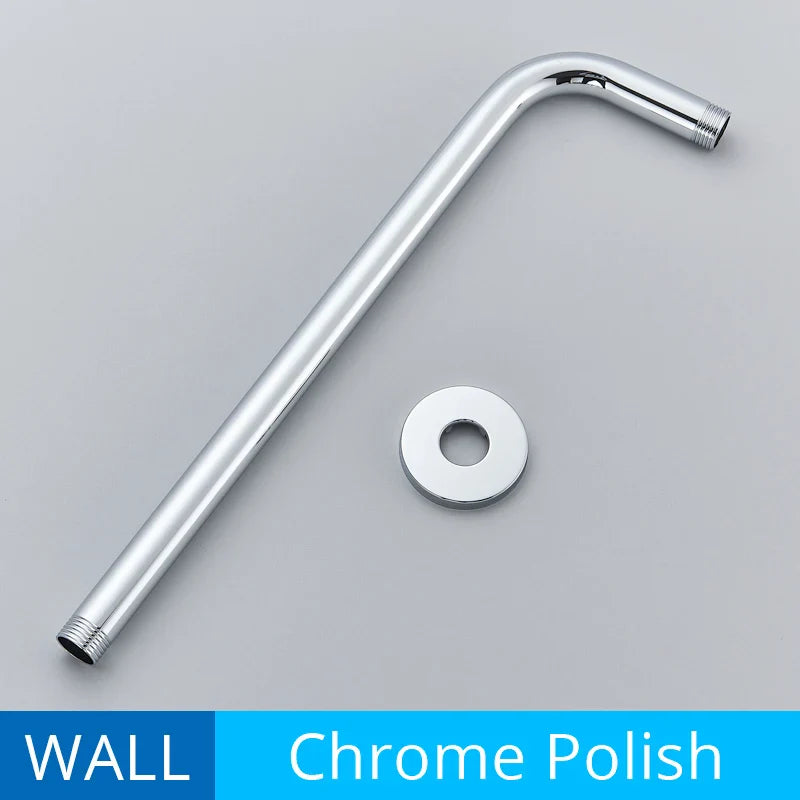 Afralia™ Fixed Arm Black Shower Head Holder Wall/Ceiling Mounted Bathroom Accessory
