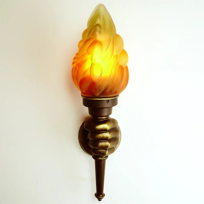 Afralia™ Retro Torch Wall Sconce for Indoor/Outdoor Decor & Lighting