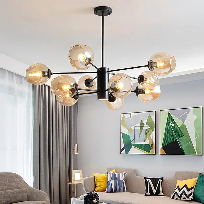 Afralia™ Iron Ball Chandeliers: Modern Design for Home Décor and Indoor Lighting