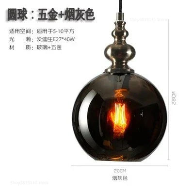 Afralia™ Nordic Water Grain Glass Pendant Lights for Living Room, Kitchen, Restaurant, Bar - Retro Simple Hanging Lamps