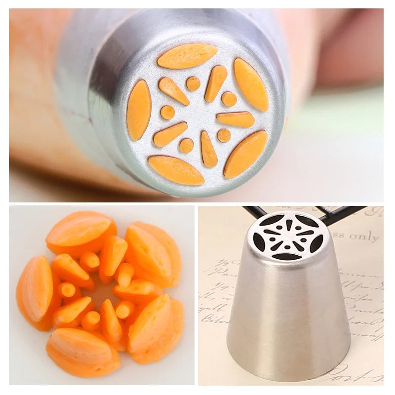 Afralia™ Russian Cake Cream Piping Nozzles Dessert Decorating Kit