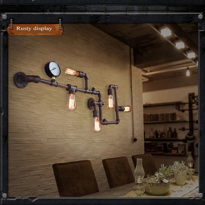 Afralia™ Retro Pipe Wall Lamp | Industrial Nordic Design for Home, Bar, Dining Room