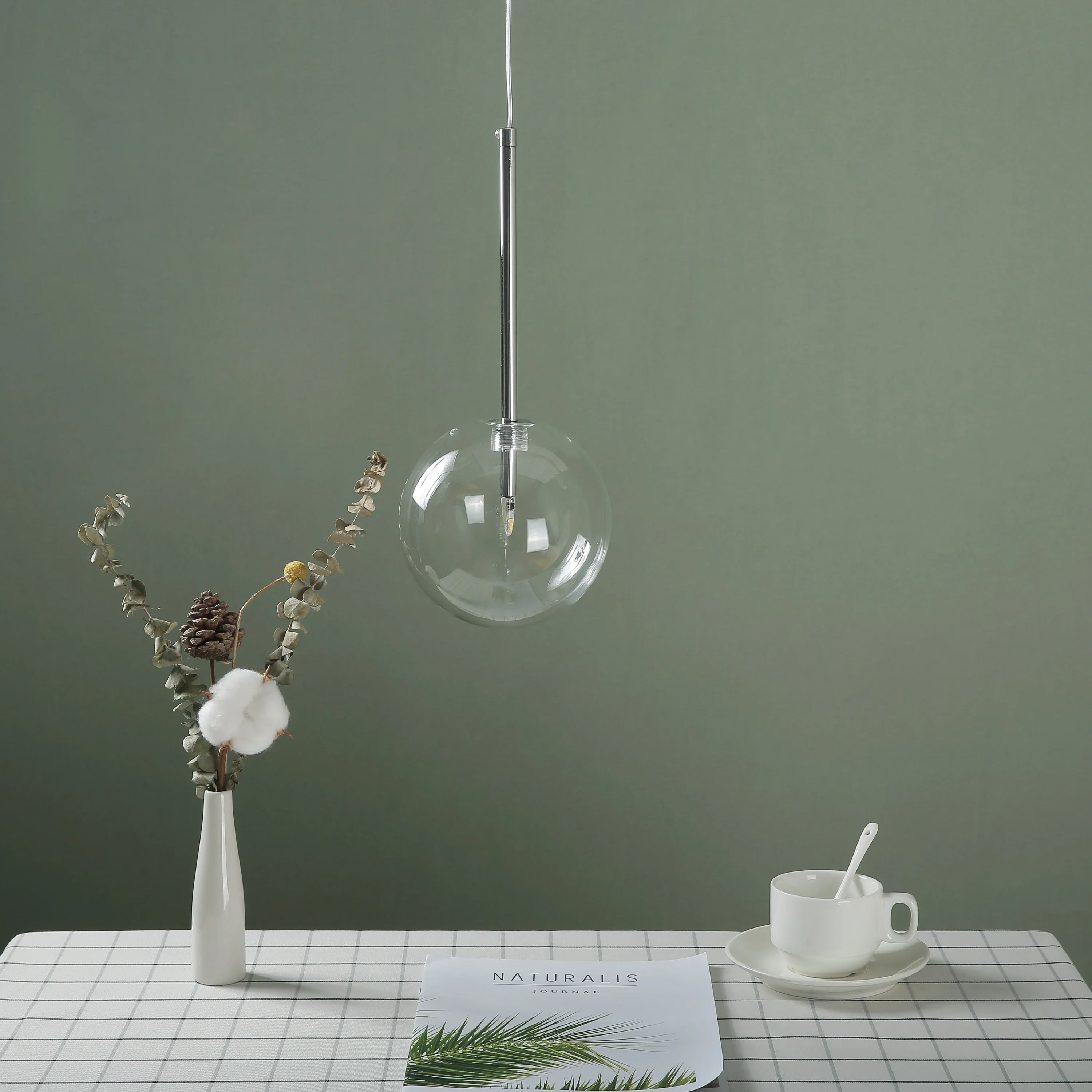 Afralia™ Gold Glass Ball Pendant Lights for Dining Room and Kitchen