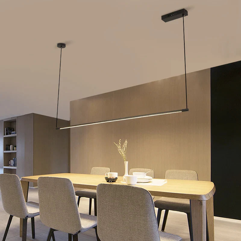 Afralia™ Modern Long Chandelier for Foyer Study Living Bed Room Kitchen Hall Minimalist Rustic Light