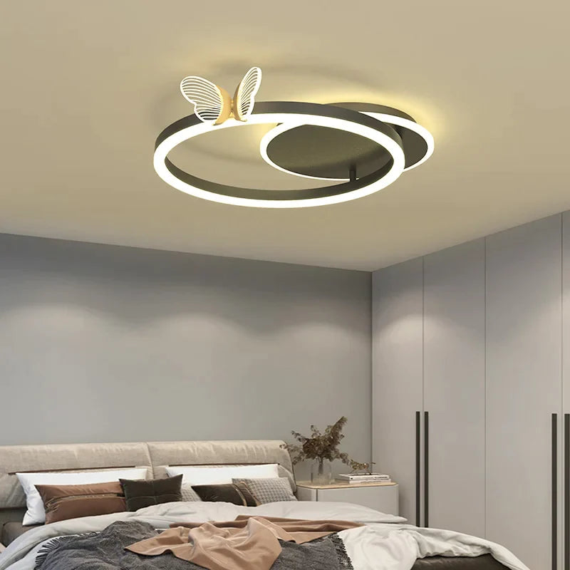 Afralia™ Luxe Butterfly LED Ceiling Lamp: Modern, Bright & Elegant Atmosphere