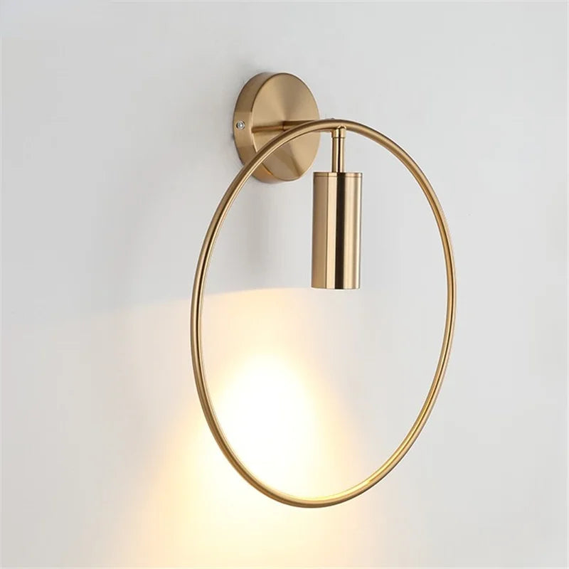Afralia™ Minimalist Line Ring Wall Lamp for Living Room, Bedroom, Porch and Corridor