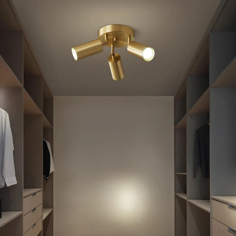 Afralia™ Nordic Brass Ceiling Light: Modern Minimalist Luxury for Dining, Living, Bedroom