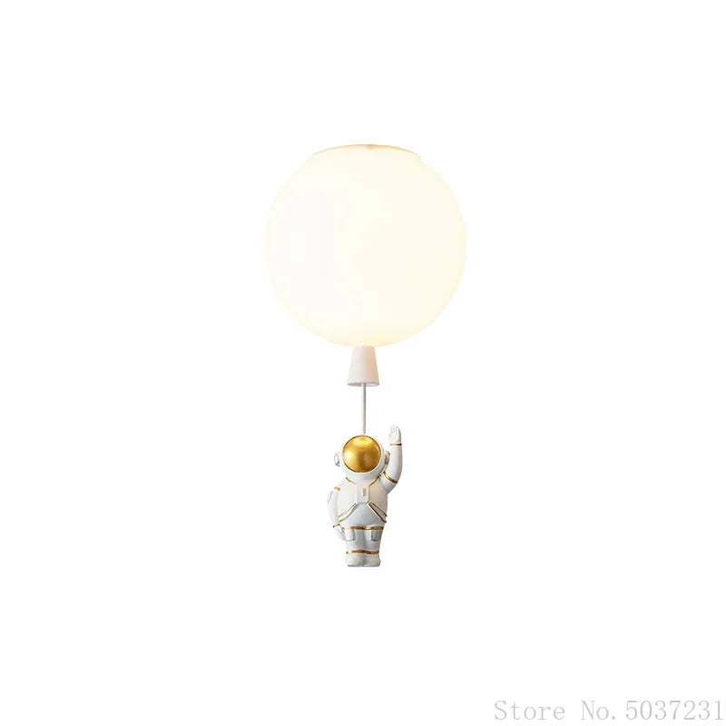 Afralia™ Kids Space Balloon LED Ceiling Lamp - Creative Nordic Cartoon Decor
