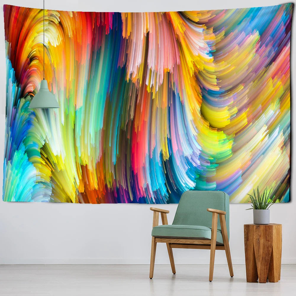 Afralia™ Boheme Mandala 3D Tapestry for Home Decor and Wall Hanging