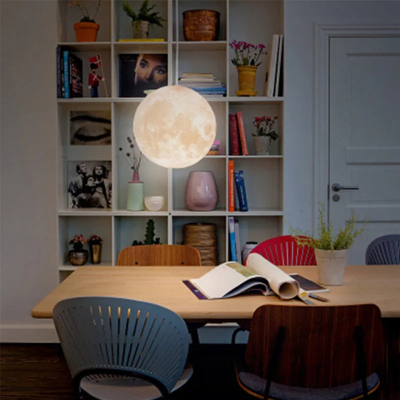 Afralia™ Moon Ball Pendant Light: Modern Nordic Hanging Fixture for Kitchen, Living Room, Bedroom