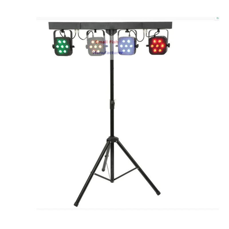 Afralia™ 7X40W RGBW LED Par Kit with Stand - High Quality Professional DJ Equipment