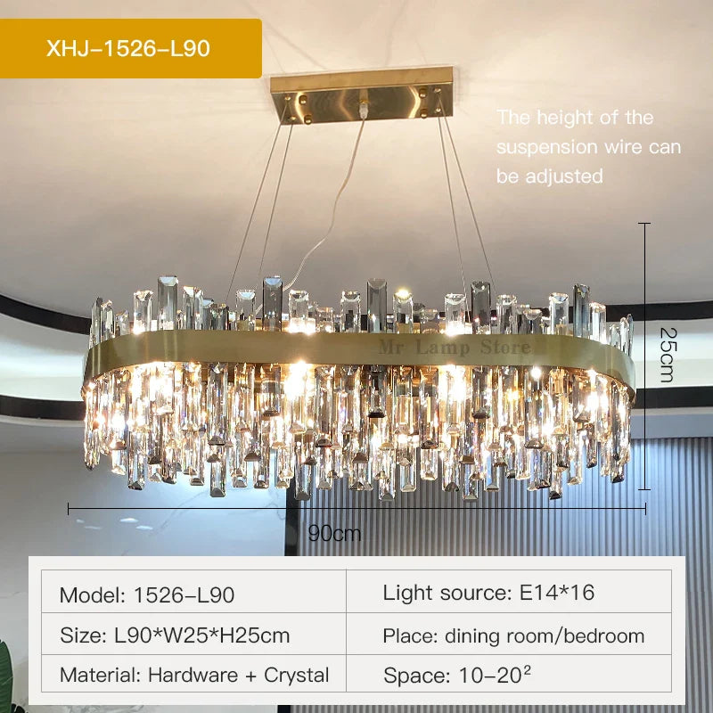 Afralia™ Luxury Crystal Chandelier: Elegant, Simple, High-end Lighting Solution