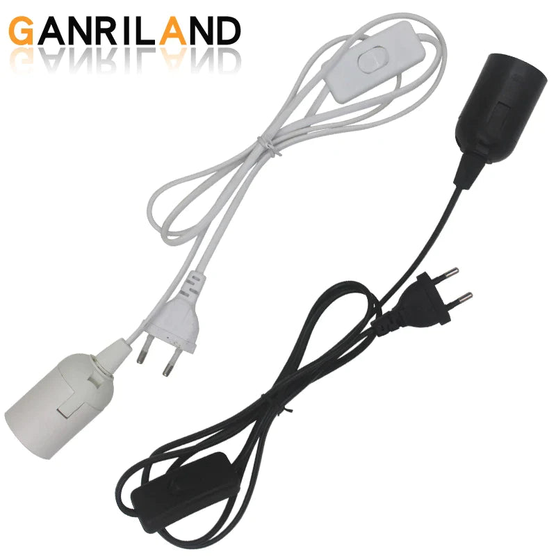 Afralia™ Pendant Lamp Base with Switch Wire & E27 Socket Holder for LED Bulb