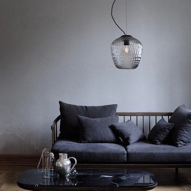 Afralia™ Modern Nordic Glass Pendant Light - LED Indoor Home Decor