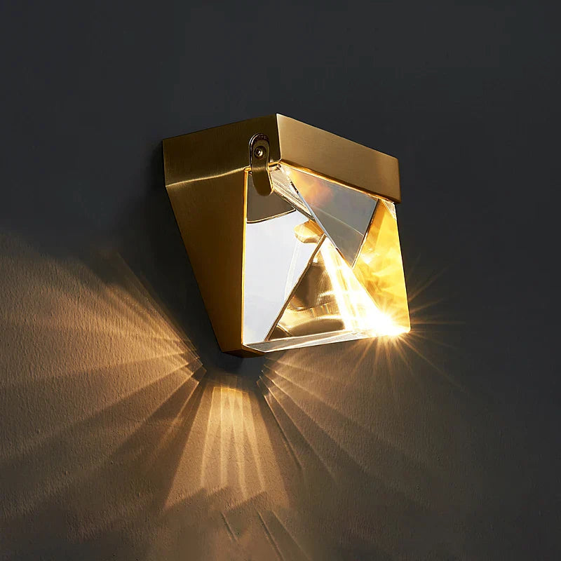 Afralia™ Crystal LED Wall Sconce: Modern Minimalist Bedroom Luxury Light