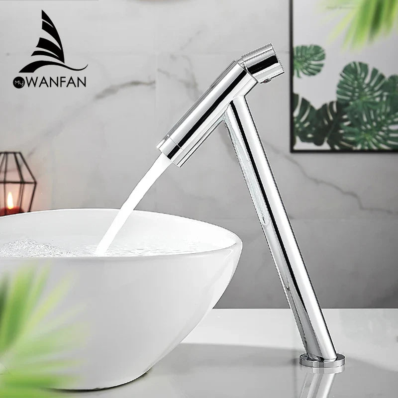 Afralia™ Silver Bathroom Basin Faucet Single Handle Mixer Tap - Vintage Retro Design