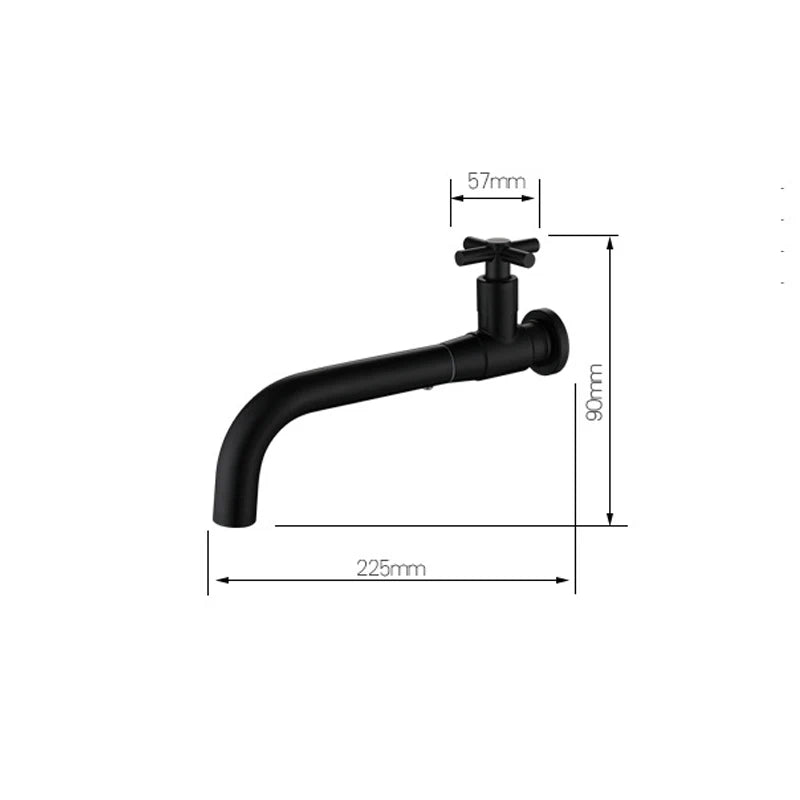 Afralia™ Wall Mount Basin Faucet Single Cold Water Outdoor Garden Spout