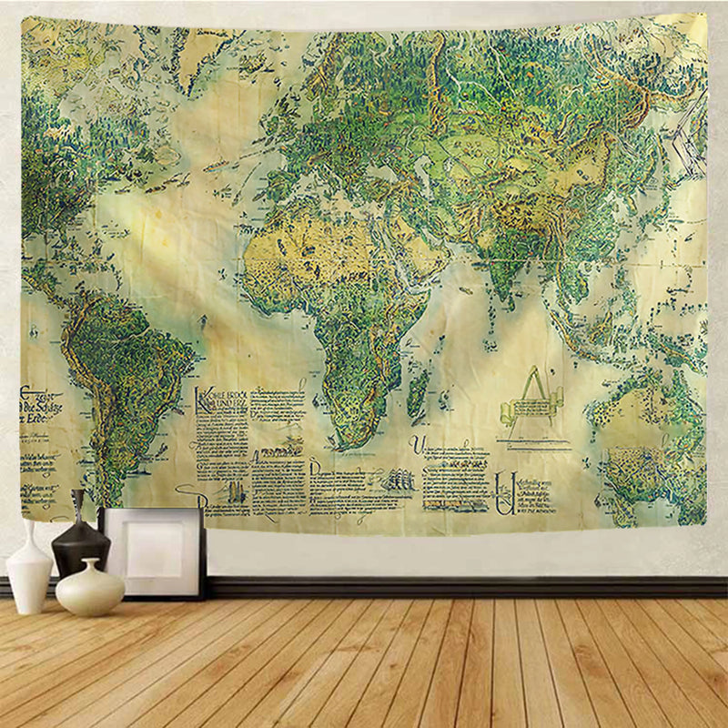 Nautical Map Home Art Tapestry by Afralia™ - Bohemian Wall Decor & Sofa Blanket