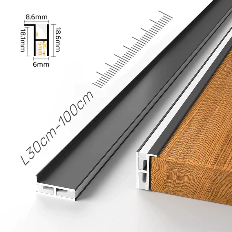 Afralia™ LED Cabinet Layer Lamp: Ultra-Thin Aluminum Profiles, Up Down Backlight, 18mm Board.