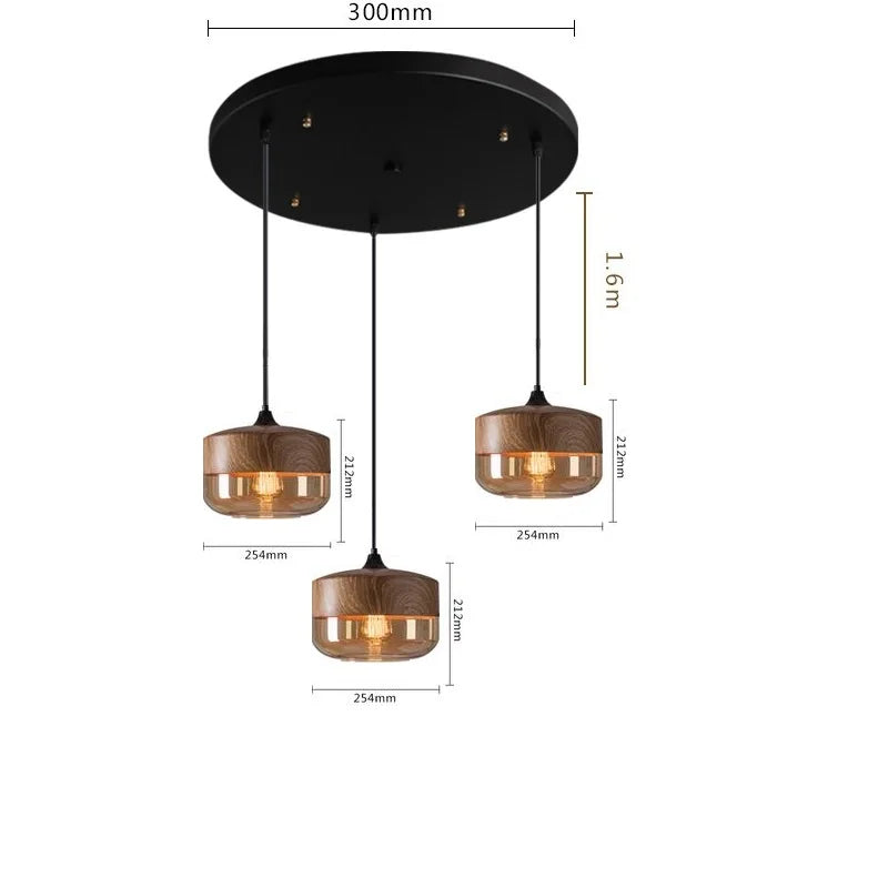 Afralia™ Nordic Wood LED Pendant Lights for Dinning Room Bedroom Cafe Bar Restaurant